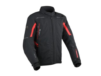 Elling 2 Gore-Tex 2L Herren Motorrad Jacke Schwarz Rot wasserdicht