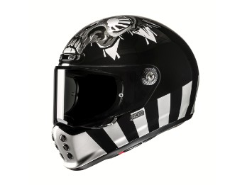 V10 Crania MC5 Integral Motorrad Helm Schwarz Grau