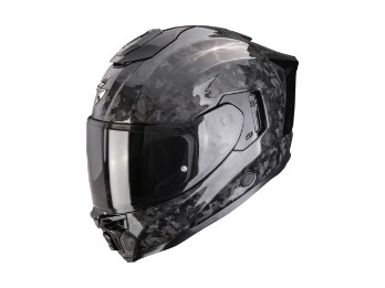 EXO-1500 Onyx Carbon Air Solid Black Motorhelm Zwart Glanzend