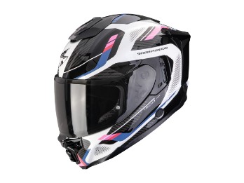 EXO-1500 Air Sleek Motorrad Helm Weiß Schwarz Rosa