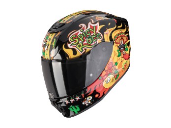 EXO-JNR Air Yucatan Kinder Motorrad Helm Schwarz Gelb Rot