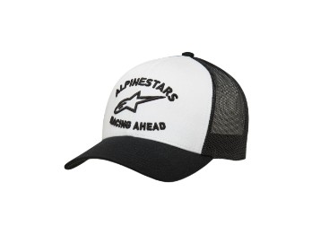Triple Trucker Hat Cap Schirmmütze Weiß Schwarz Weiß