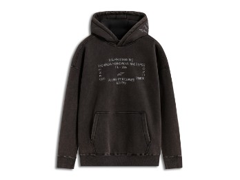 Infinite Washed Oversized Hoodie Herren Sweatshirt Schwarz
