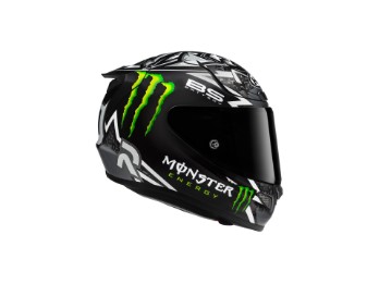 RPHA 12 Quartararo Replica Black Sport Motorrad Helm Schwarz Grau