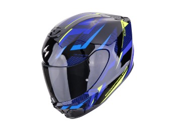 EXO-391 Aaxo Motorrad Helm, Schwarz Blau Gelb
