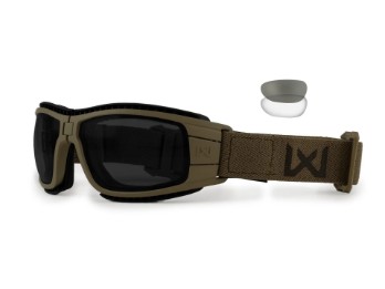 Occhiali protettivi da moto pieghevoli WX LYNX grigio/trasparente con mimetica opaca