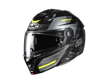 i91 Dusk MC3H Motorrad Klapphelm Grau Schwarz Gelb
