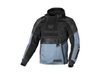 Rebelite Black Grey Sommer Motorrad Jacke Schwarz Grau