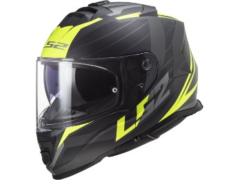 FF800 Storm II Nerve Neogelb matt Motorradhelm mit Sonnenblende
