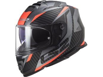 FF800 Storm II Storm Orange Grau Matt Motorradhelm mit Sonnenblende