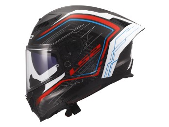 FF807 Dragon Subic Carbon Motorrad Helm Weiß Blau Rot