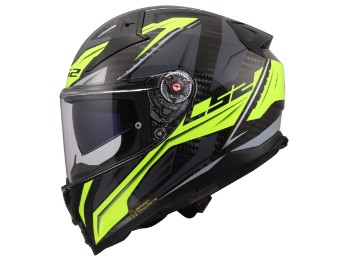 FF811 Vector II C Savage H-V Carbon Motorrad Helm Schwarz Neon-Gelb