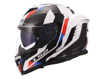 Casco da moto sportivo FF818 Storm III Bianco Blu Rosso Bianco Blu Rosso