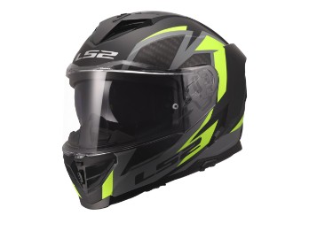 Casco da moto FF818 Storm III Dynamo giallo, nero opaco con visiera parasole