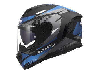 Casco da moto FF818 Storm III Komai Nero Blu Nero Blu Opaco