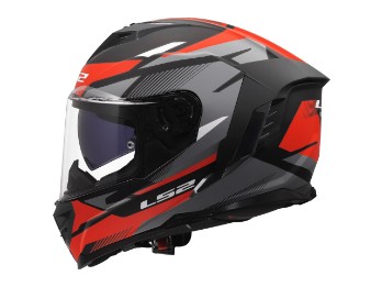 Casco da moto FF818 Storm III Komai Nero Rosso Nero Rosso Opaco
