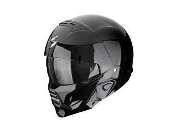 EXO-Combat II Solid Black Motorradhelm Schwarz Glanz