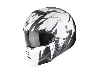 EXO-Combat II Marauder Motorrad Helm Schwarz Weiß Matt