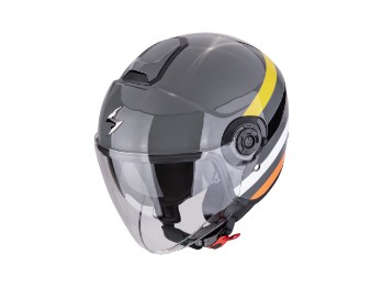 EXO-City II Bee Motorrad Jethelm, Grau Gelb Schwarz