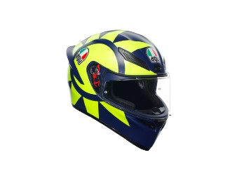 K1 S Soleluna 2018 Blau Gelb Matt sportlicher Motorrad Helm