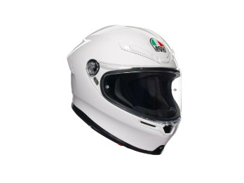 K6 S Solid White E2206 Weiß Glanz Integral Motorrad Helm
