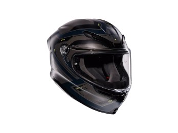 K6 S Enhance E2206 Matt Grey Yellow Fluo Integral Motorrad Helm