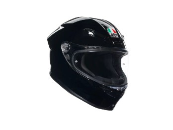 K6 S Solid Mono Black Integral Motorrad Helm Schwarz Glanz