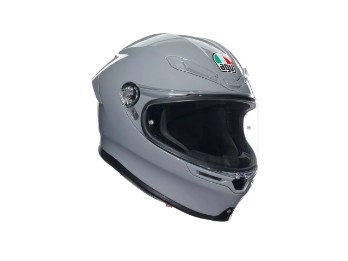 K6 S Solid Mono Nardo Grey Integral Motorrad Helm Grau Glanz