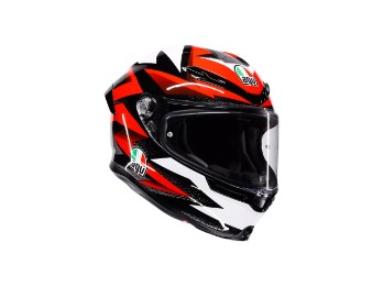 K6 S Braven Integral Motorrad Helm Schwarz Rot Weiß