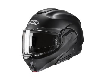 F100 Semi Flat Black Motorrad Klapphelm Schwarz Matt