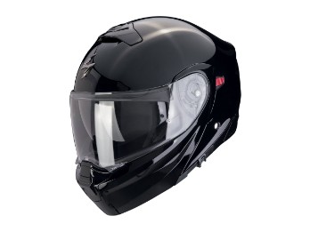 EXO-930 Evo Solid Motorrad Klapphelm Schwarz Glanz
