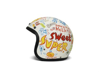 Винтажный реактивный шлем Soul White мотоциклетный шлем