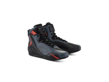 Scarpe da moto Faster 4 da uomo, nere, grigie, rosse e fluo