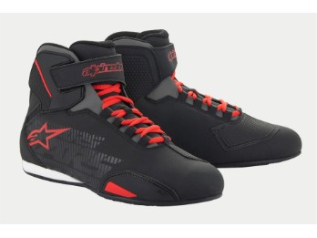 Scarpe da moto Sektor nere e rosse chiare