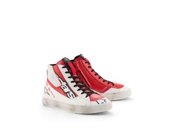Stated Flair Urban Riding Motorrad Schuhe Weiß Rot