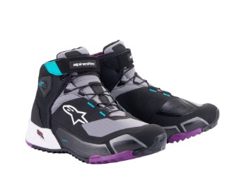 CR-X Women's Drystar Riding Damen Motorrad Schuhe Grau Lila