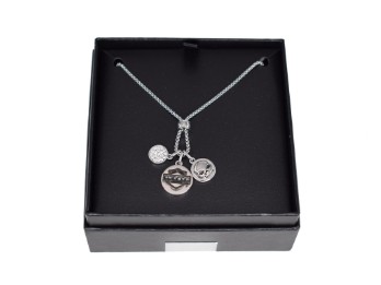 HD Charm B&S Skull Damesketting Roestvrij Staal