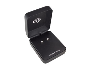 B&S Logo Bling Dames Oorbellen 925 Zilver