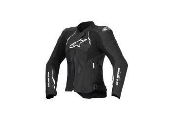 Stella Dusk Damen Sport Leder Motorrad Jacke Schwarz Weiß