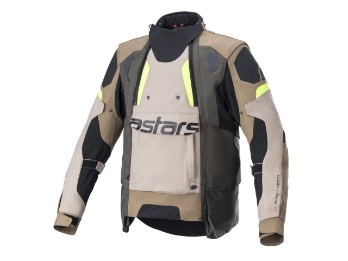 Harok DryStar wasserdichte Motorradjacke Khaki Sand Beige
