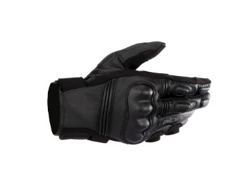 Stella Phenom Damen Motorrad Leder Handschuhe Schwarz-Schwarz