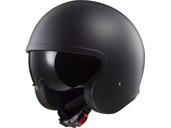 FF599 Spitfire II Solid Matt Black Motorrad Jethelm