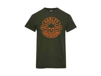 Arrival Herren T-Shirt Grün Orange