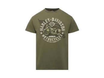 Cavalry Herren T-Shirt Olive Grün
