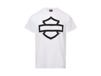 Open B&S On White Herren T-Shirt Weiß Schwarz