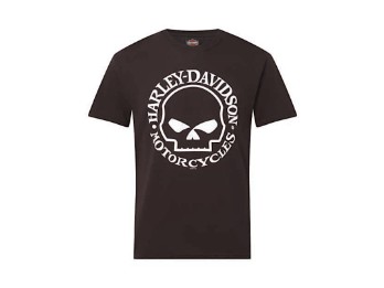 WG Outline Willie G Skull Herren T-Shirt Schwarz