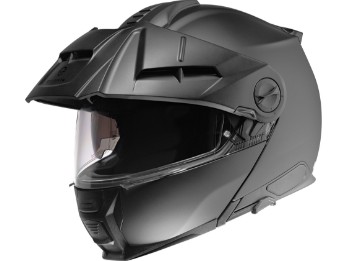E2 Matt Black Adventure Motorrad Klapphelm