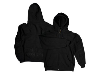 Full Zip Hoodie Sweatshirt, schwarz