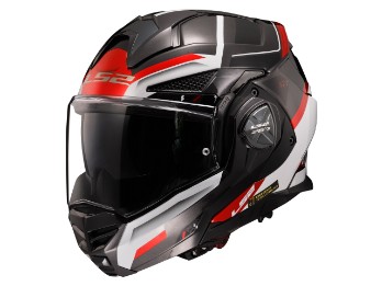 FF901 Advant X Spectrum Motorrad Klapphelm Schwarz Weiß Rot
