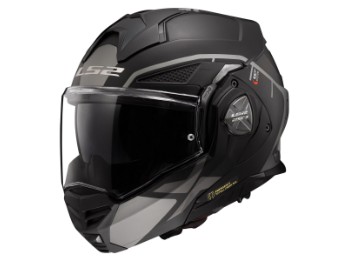 FF901 Advant X Metryk черный серый матовый мотоциклетный шлем